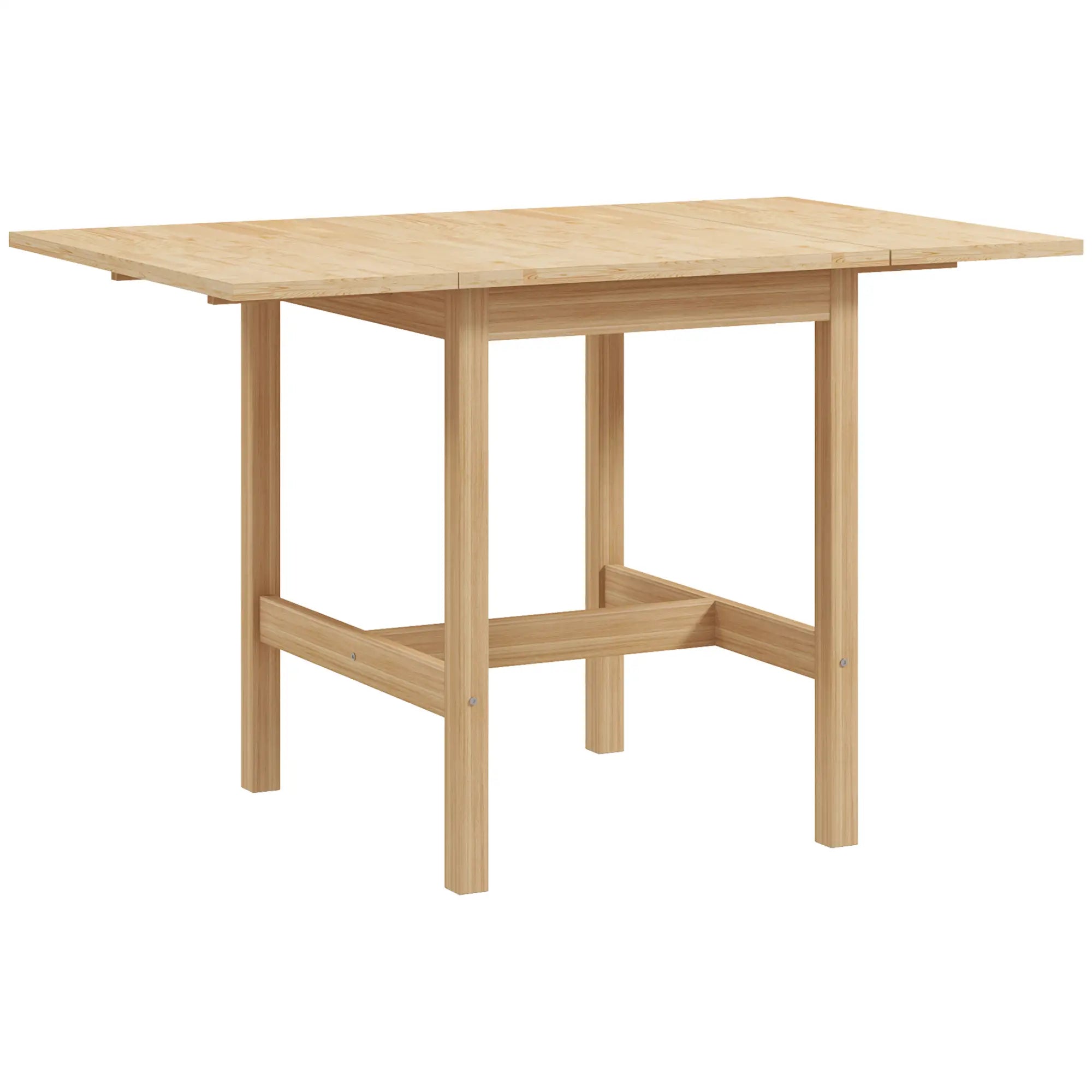 Solid Wood Kitchen Table, Farmhouse Drop Leaf, Folding Dining Table, Nature Wood Dining Tables Natural at Gallery Canada