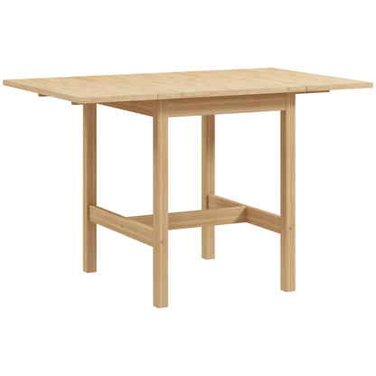 Solid Wood Kitchen Table, Farmhouse Drop Leaf, Folding Dining Table, Nature Wood Dining Tables Natural at Gallery Canada