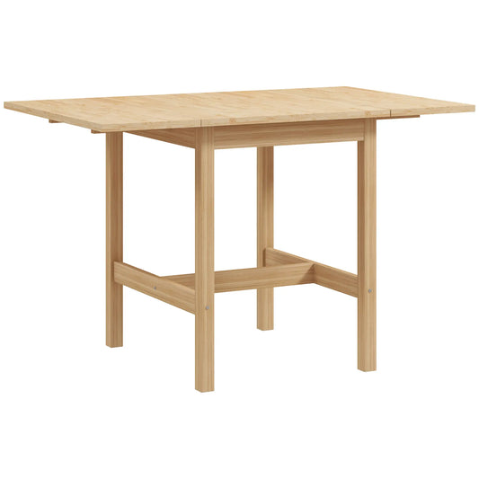 Solid Wood Kitchen Table, Farmhouse Drop Leaf, Folding Dining Table, Nature Wood Dining Tables Natural at Gallery Canada