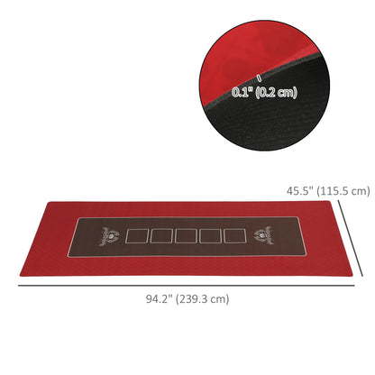 12 Player Poker Table Top Mat, Red Game Tables at Gallery Canada