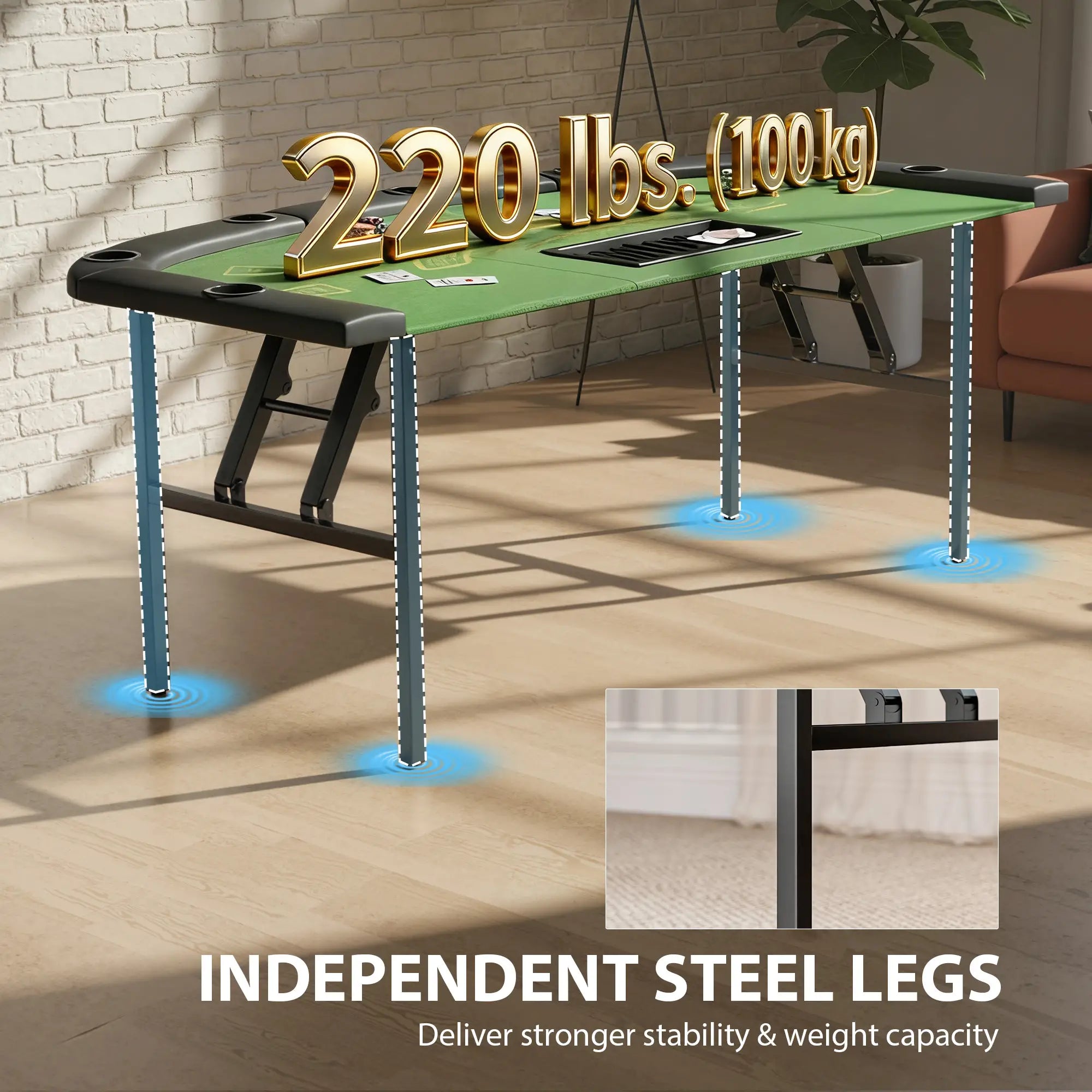 Poker Table Foldable, 72