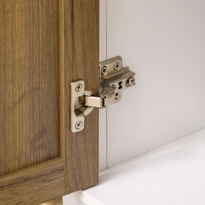 Farmhouse Sideboard, Storage Cabinet, 2 Doors, Shelves, 30.9" x 15.4" x 30.9", Dark Oak Bar Cabinets at Gallery Canada