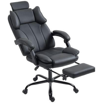 Reclining Office Chair, Executive Desk Chair, Headrest, Footrest, Black Executive & Manager Chairs at Gallery Canada
