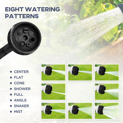 1/2" 49ft Retractable Hose Reel, 8 Pattern Nozzle, Auto Rewind Garden Accessories at Gallery Canada