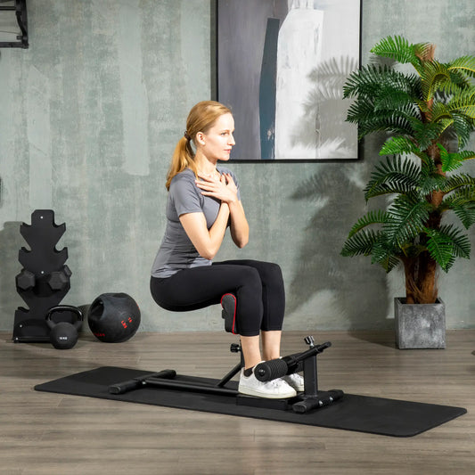 Sissy Squat Machine, Adjustable Leg Workout Equipment, Non-Slip Foot Plate Squat Machine Black at Gallery Canada