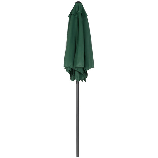 6.6FT Outdoor Patio Umbrella, 6 Solid Ribs, Green Patio Umbrellas Green at Gallery Canada