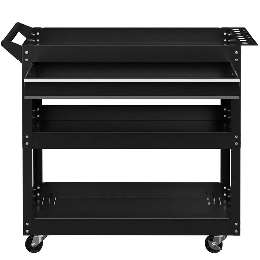 Tool Cart On Wheels, Utility Cart, Ball Bearing Drawer, Black Tool Organizers Black at Gallery Canada