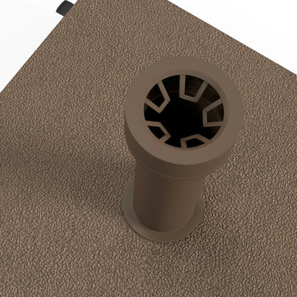 Square Parasol Base, Portable with Wheels, Water or Sand Filled, for Φ0.75", Φ1.5" Poles, Brown Umbrella Bases at Gallery Canada
