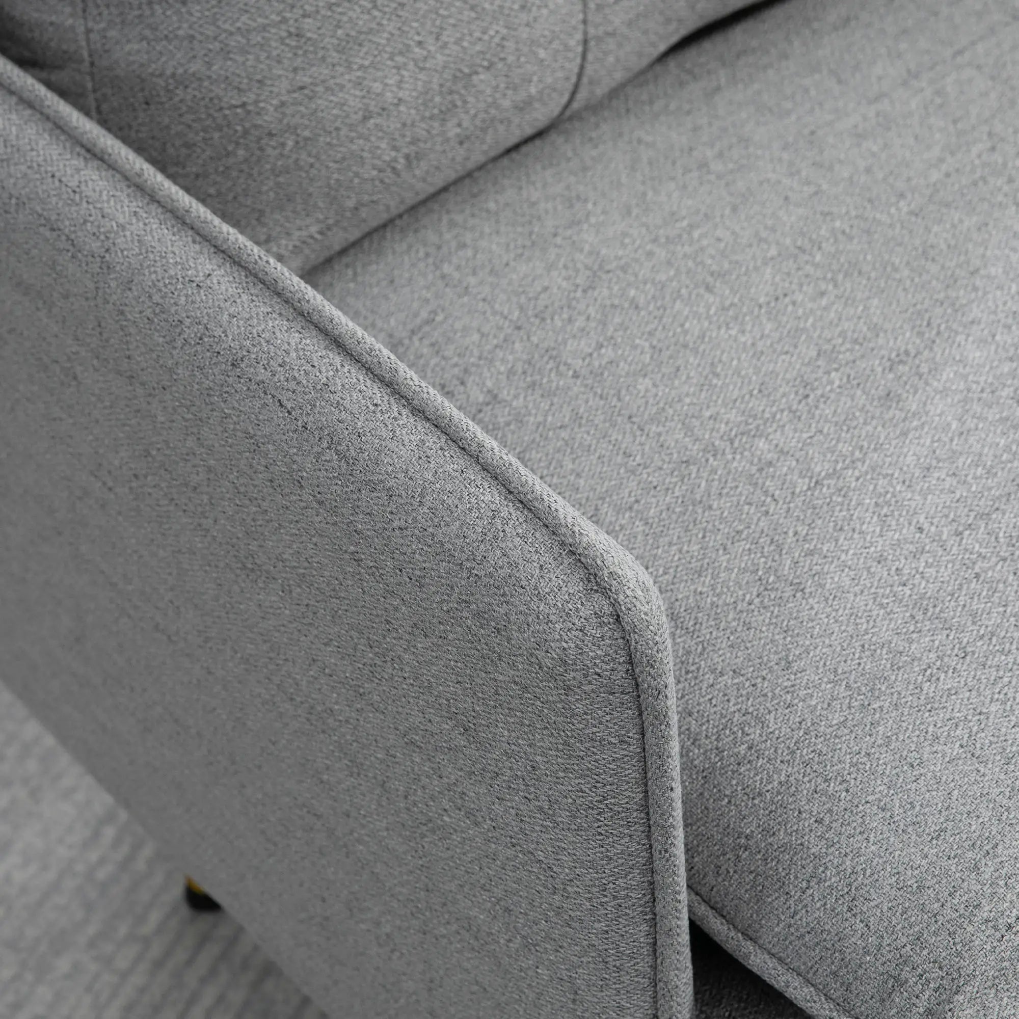 Modern Armchair, Upholstered Accent Chair, Tufted Back, Steel Legs, Grey Accent Chairs at Gallery Canada