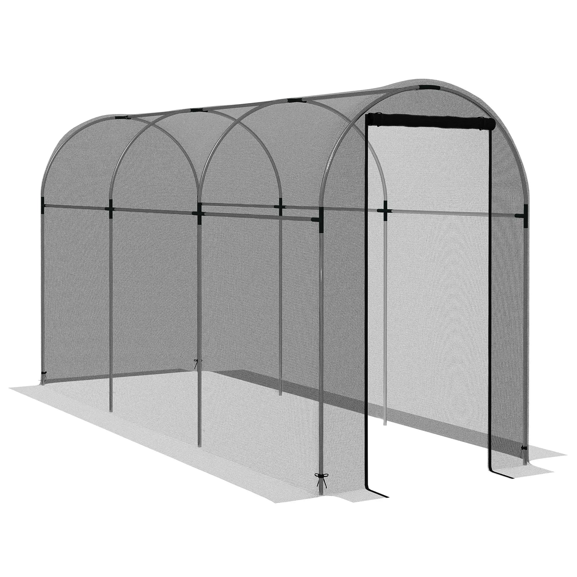 Galvanized Steel Crop Cage, Plant Protection Tent, 4' x 12', Black Walk In Greenhouses at Gallery Canada