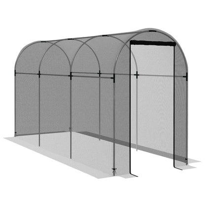 Galvanized Steel Crop Cage, Plant Protection Tent, 4' x 12', Black Walk In Greenhouses at Gallery Canada