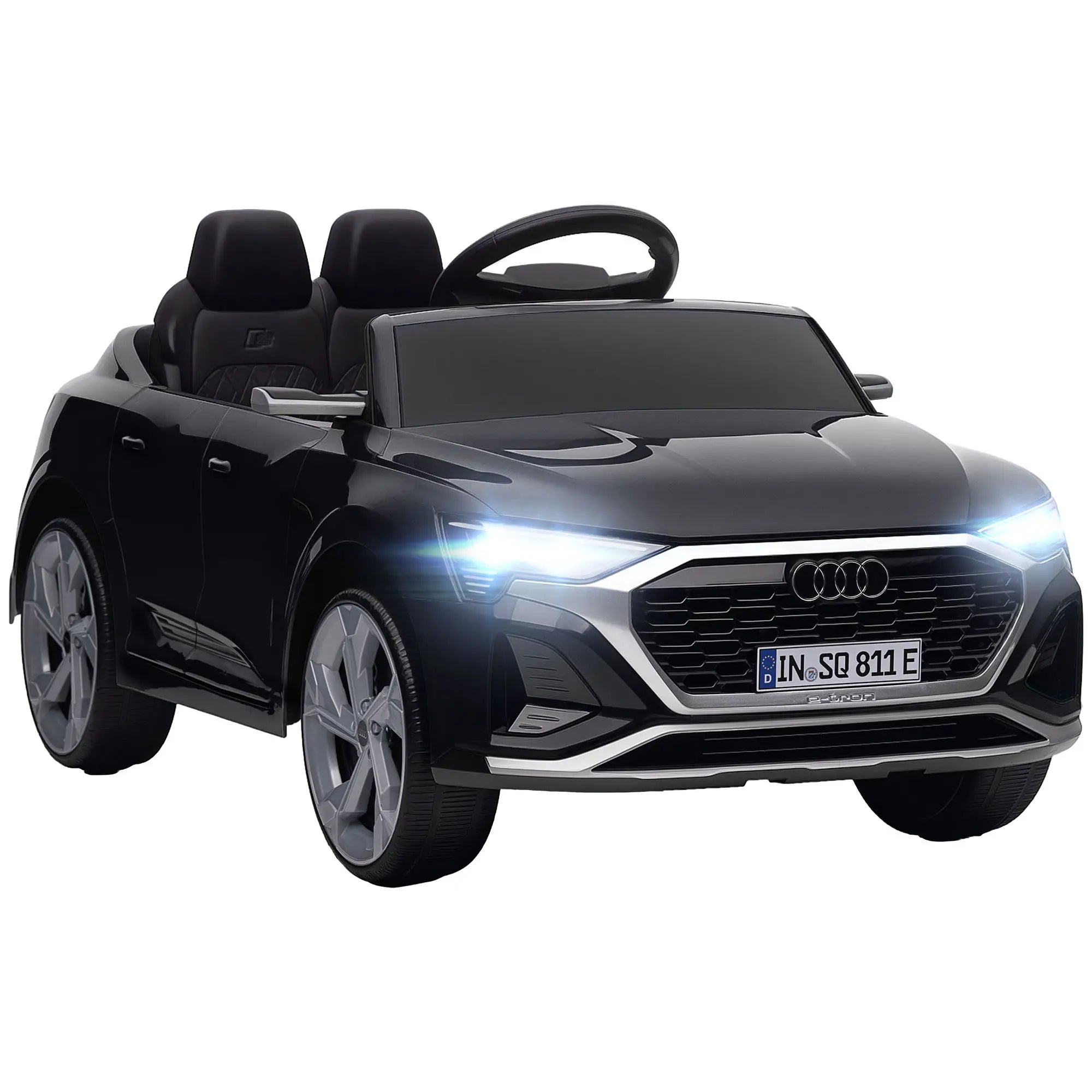 12V Kids Electric Car, Audi Q8 E-Tron Sportback, Remote Control, Black Electric Toy Cars at Gallery Canada