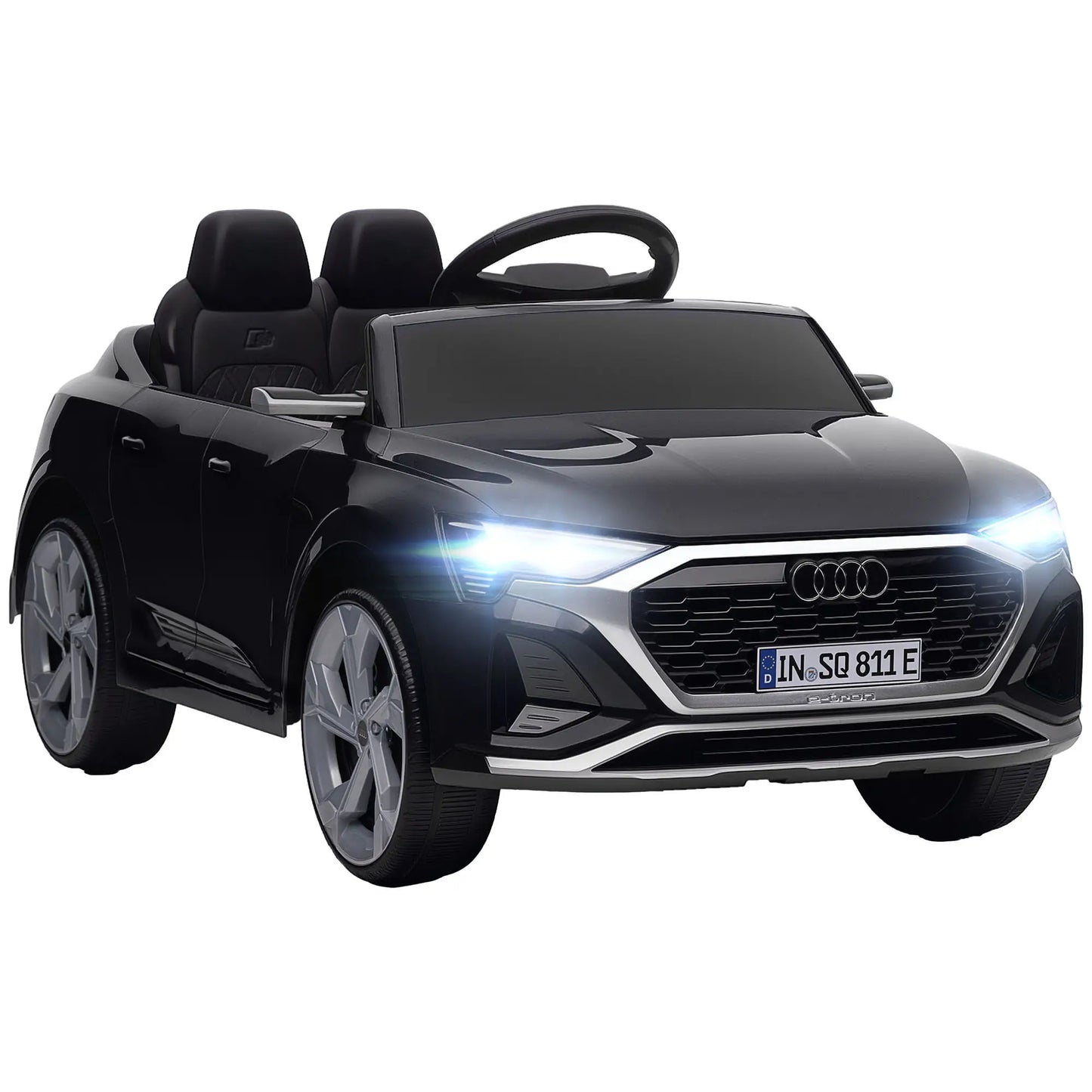 12V Kids Electric Car, Audi Q8 E-Tron Sportback, Remote Control, Black Electric Toy Cars at Gallery Canada