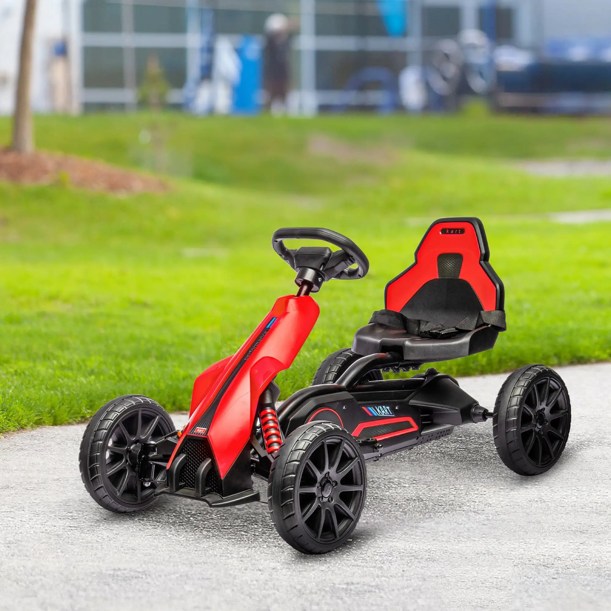12V 7AH Electric Go Kart, Kids Outdoor Racer, Adjustable Speed, Red Electric Toy Cars at Gallery Canada