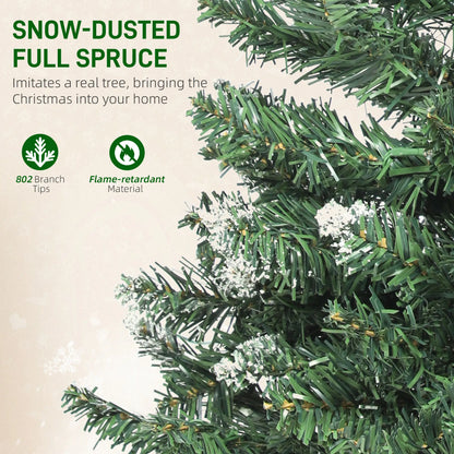 6 ft Frosted Prelit Christmas Tree, Dual Colour LED Light, Hinged, Easy Assembly, Dual Colour Pre Lit Christmas Trees at Gallery Canada