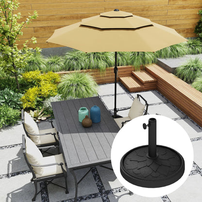 Round Patio Umbrella Base, 26 lbs Resin Stand, Black Umbrella Bases at Gallery Canada