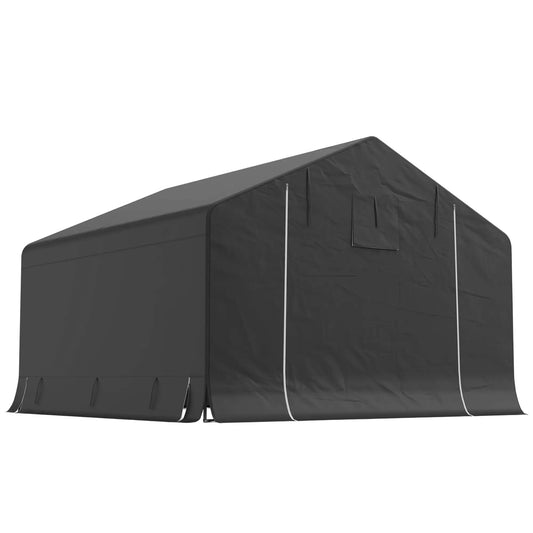 10' x 10' Portable Shed, Waterproof Bike Tent, Dark Grey Sheds Dark Grey at Gallery Canada