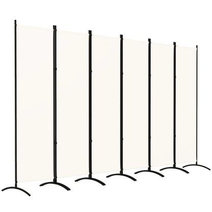 6 Panel Folding Room Divider, UV30+ Privacy Screen, Beige Side Awnings at Gallery Canada