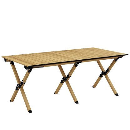 Folding Picnic Table, Portable Aluminum Camping Table, Natural Picnic Tables & Camping Chairs at Gallery Canada