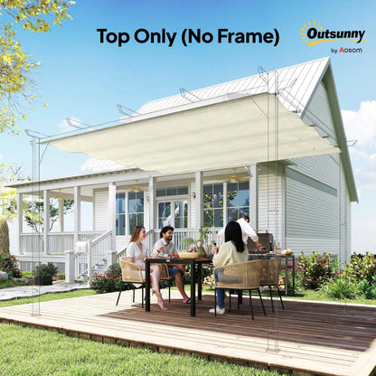 Retractable Pergola Canopy, 10' x 7' Sun Shade, UV30+, Cream White Gazebo Canopy Replacement at Gallery Canada