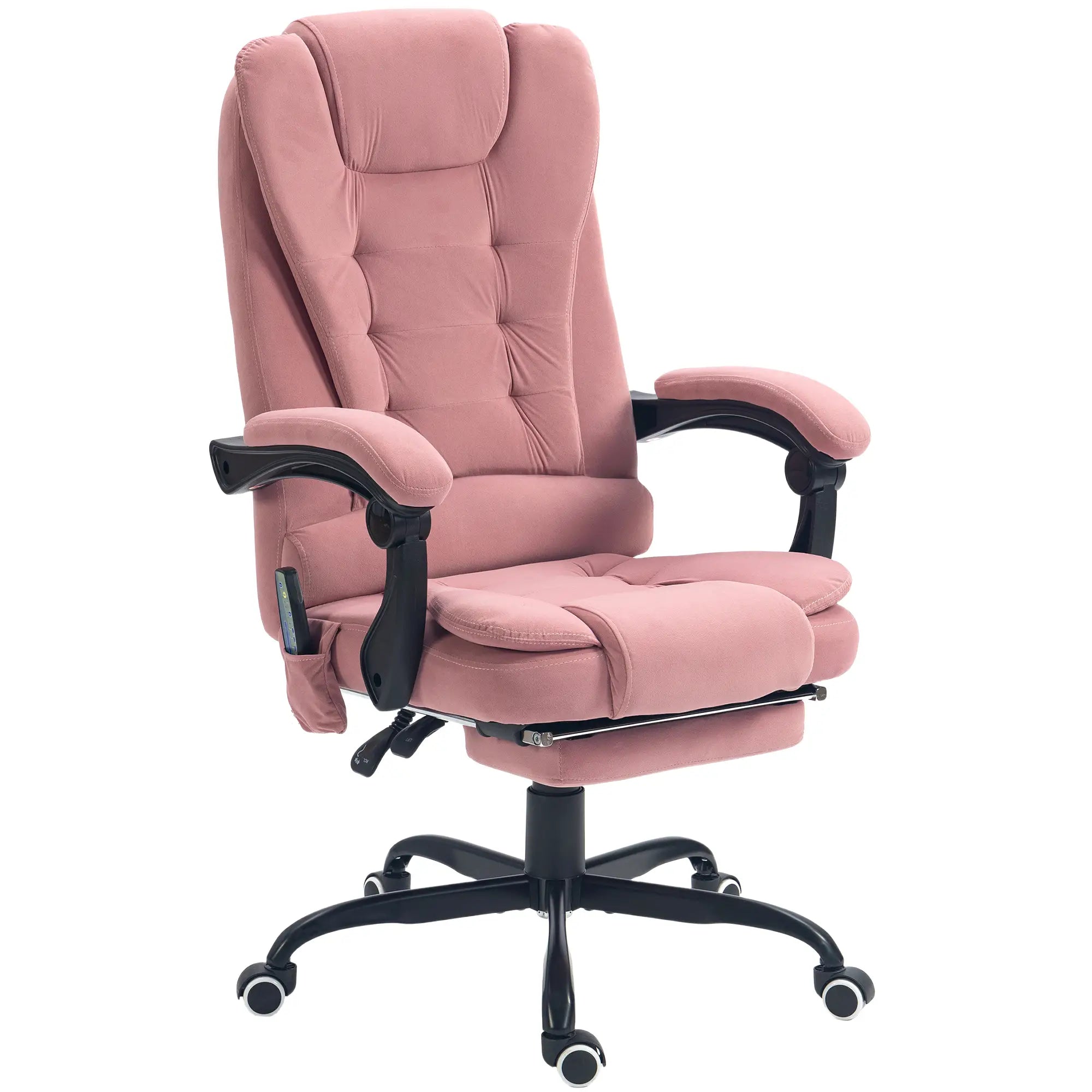 7-Point Vibrating Massage Chair, Reclining with Footrest, Pink Massage Chairs at Gallery Canada