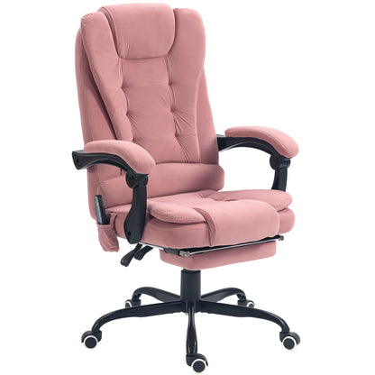 7-Point Vibrating Massage Chair, Reclining with Footrest, Pink Massage Chairs at Gallery Canada