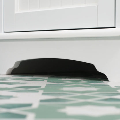 Modern Bathroom Floor Cabinet, Open Shelf, Freestanding Storage, White Bathroom Cabinets at Gallery Canada