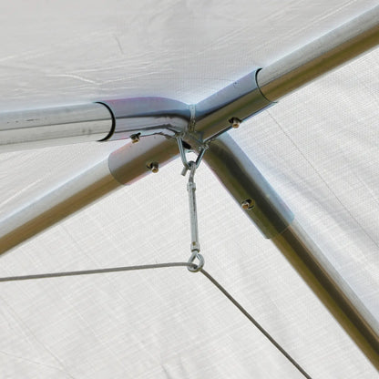 10' x 20' Heavy Duty Galvanized Carport Canopy, Anchor Kit, White Car Shelters at Gallery Canada