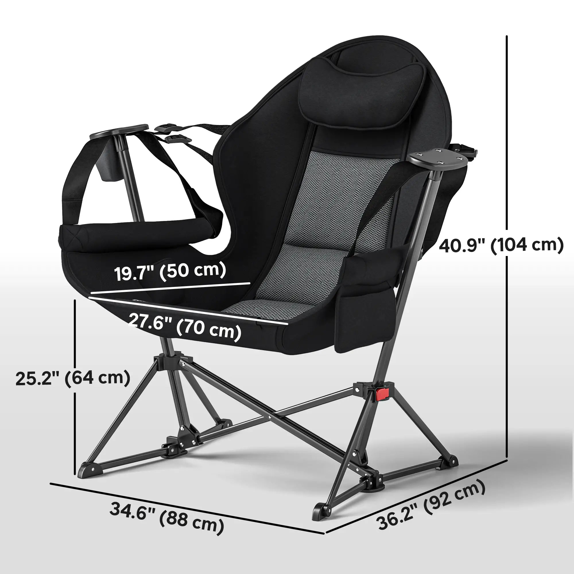 Hammock Camping Chair Set of 2, Adjustable Back, Cup Holder, Padded Seat Picnic Tables & Camping Chairs at Gallery Canada