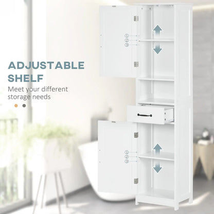 Modern Bathroom Cabinet, Narrow Vanity with Open Shelf, White Bathroom Cabinets at Gallery Canada