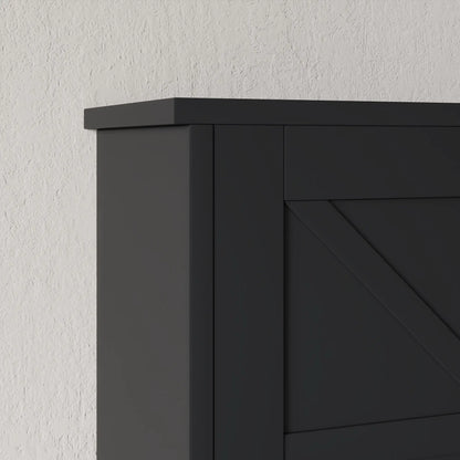 Farmhouse Bathroom Medicine Cabinet, Barn Doors, Adjustable Shelf, Black Bathroom Cabinets at Gallery Canada