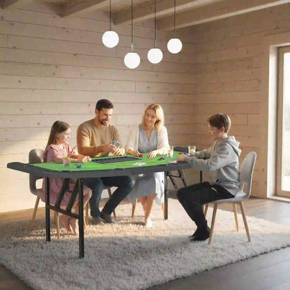 Poker Table Foldable, 72" 8 Player Casino Blackjack Texas Holdem, Green Game Tables at Gallery Canada