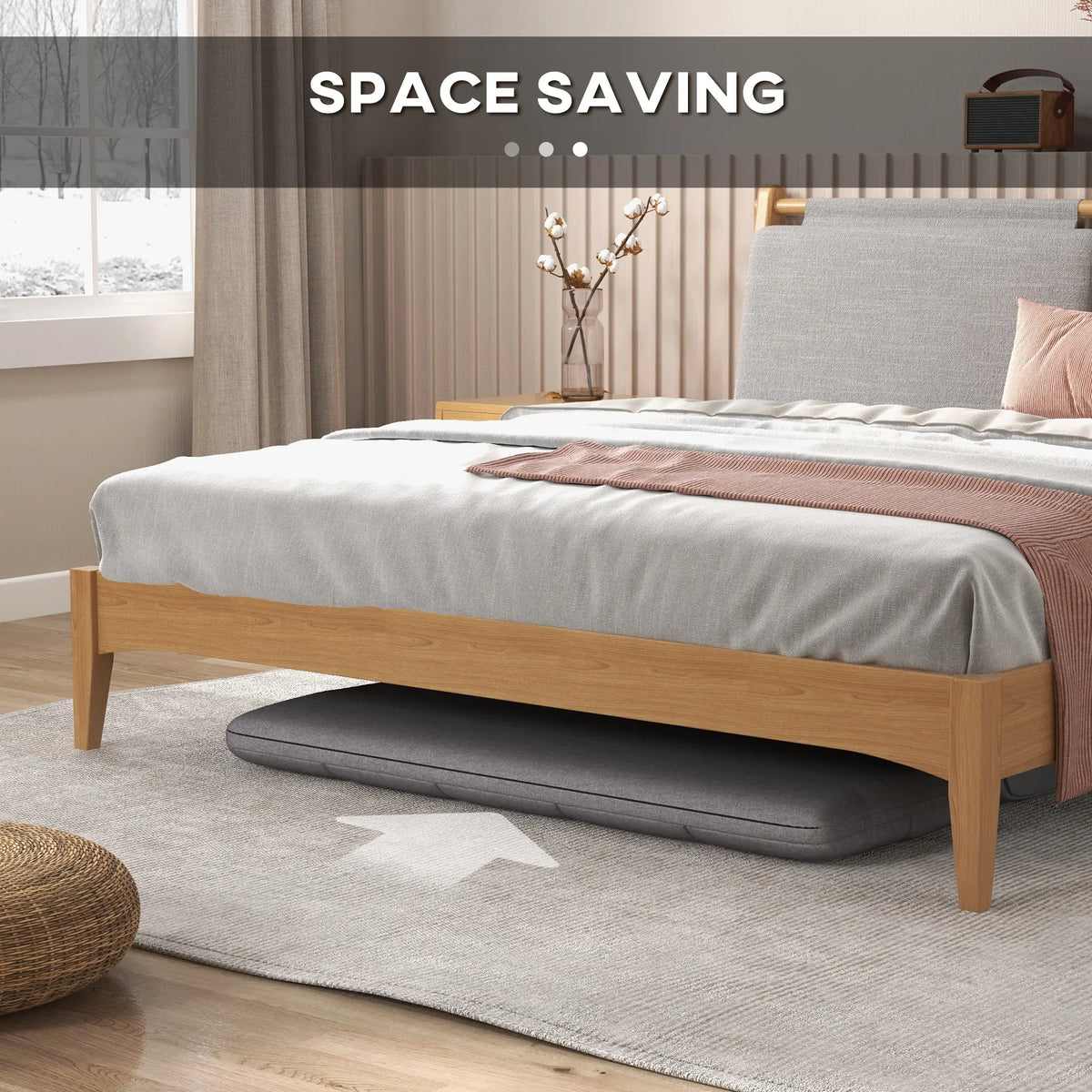 51" Folding Floor Sofa, 2-Seater Sleeper Bed, 9-Position Backrest, Grey 2-Seater Sofas at Gallery Canada