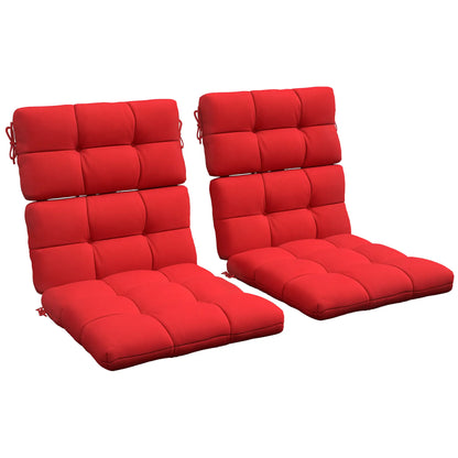 2-Piece Back Seat Cushion, Outdoor Patio Chair Cushions, Button Tufted, Red Patio Chair Cushions at Gallery Canada