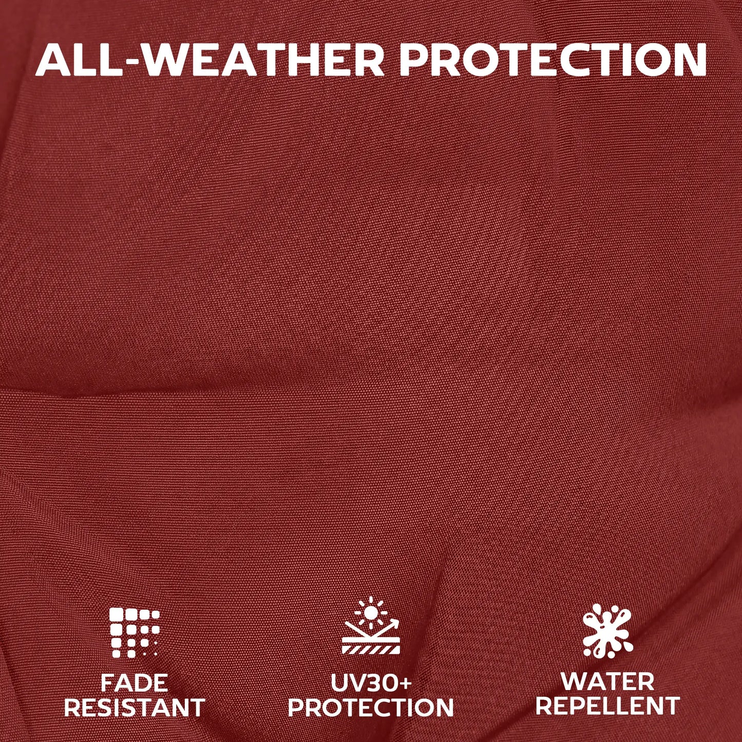 Waterproof Non-Slip Patio Chair Cushions, Set of 4, 44"x21", Wine Red Patio Chair Cushions at Gallery Canada