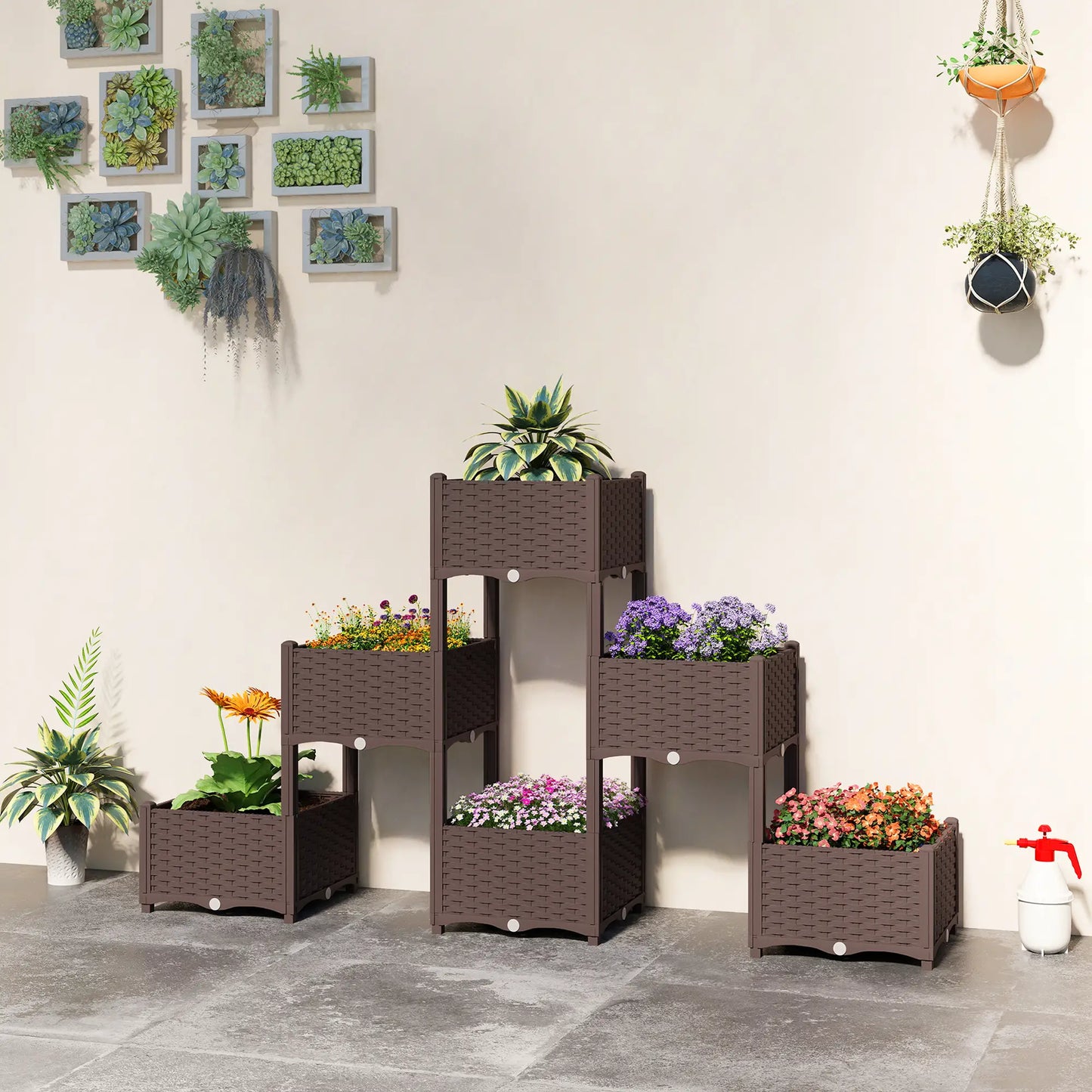 Plastic Raised Garden Bed With Legs, Self Watering Elevated Planter Box Elevated Garden Beds at Gallery Canada
