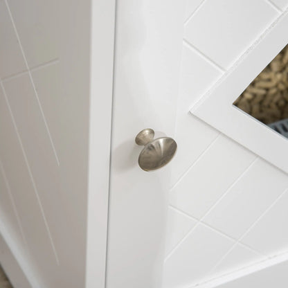 Cat Litter Box Enclosure End Table, Indoor Washroom with Magnetic Door, White Cat Litter Box Enclosures at Gallery Canada