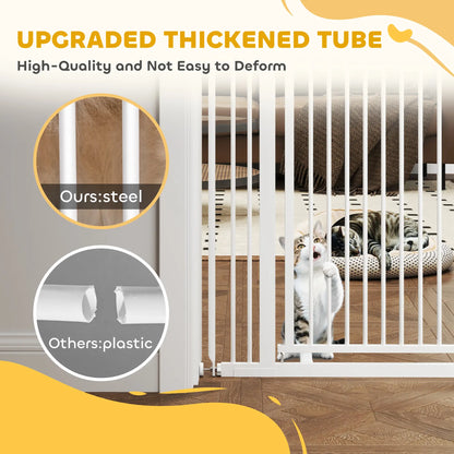 59" Extra Tall Cat Gate, 30"-41" with Extensions, White Pet Gates at Gallery Canada