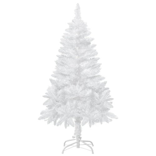 4ft Artificial Christmas Tree, Realistic Pine Branches, Auto Open, Indoor, White