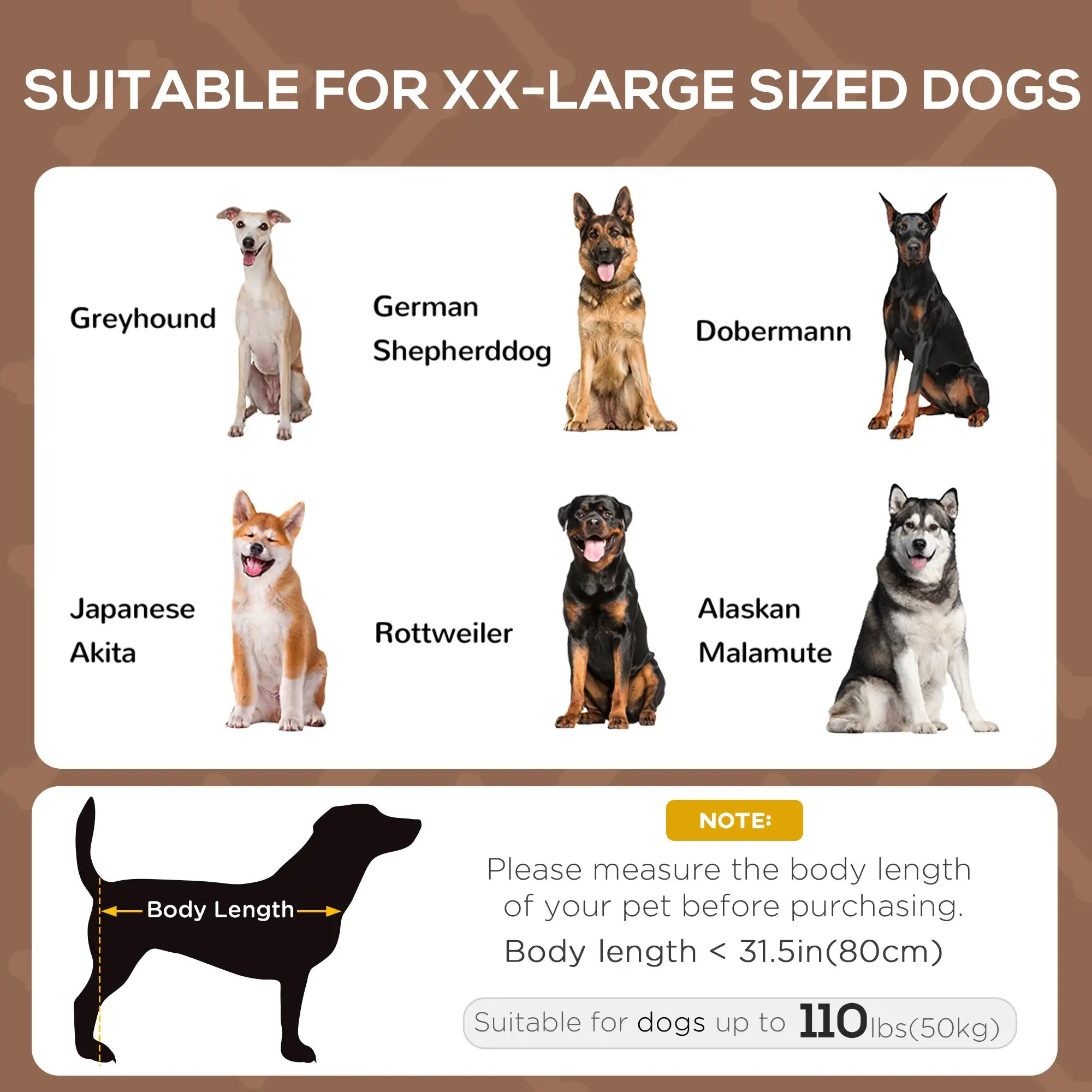 Elevated Dog Bed with Canopy, Portable Dog Cot, XL, 48