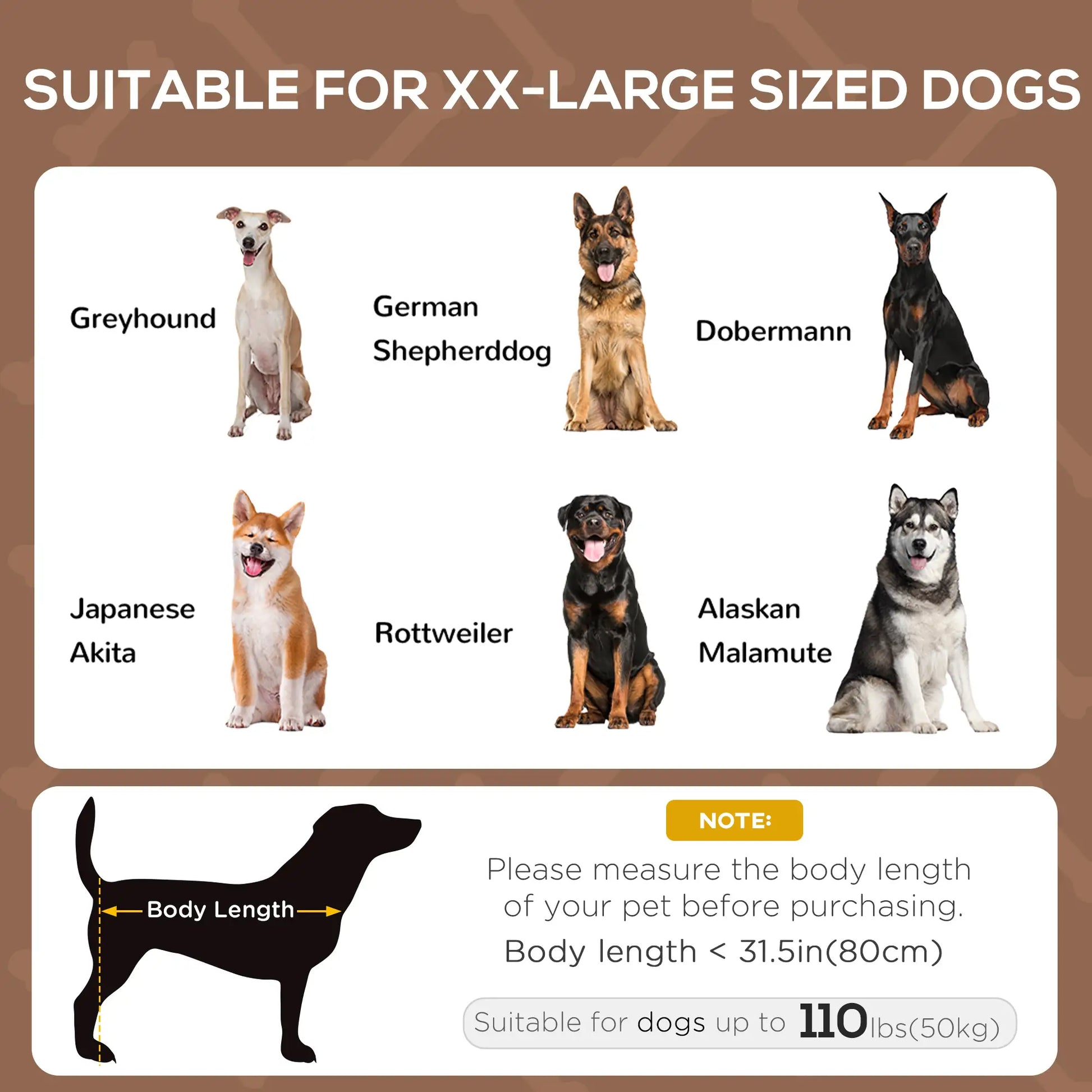 Elevated Dog Bed with Canopy, Portable Dog Cot, XL, 48" x 36" x 43", Coffee Elevated Dog Beds at Gallery Canada