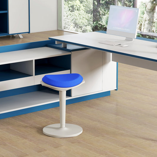 Standing Desk Stool, Ergonomic Wobble Chair, Adjustable Leaning Stool for Office Desks, with Rocking Motion, Blue - Gallery Canada