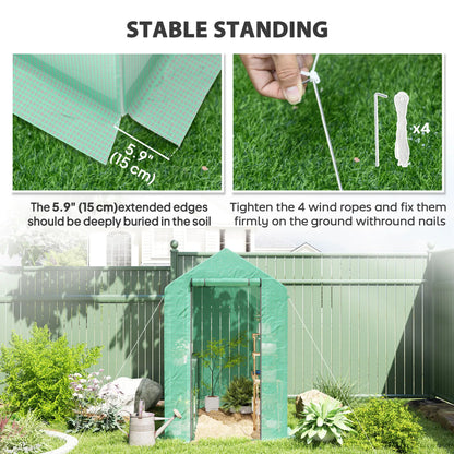 Walk-in Greenhouse, 73" x 47" x 75", Portable Plant House, Green Walk In Greenhouses at Gallery Canada