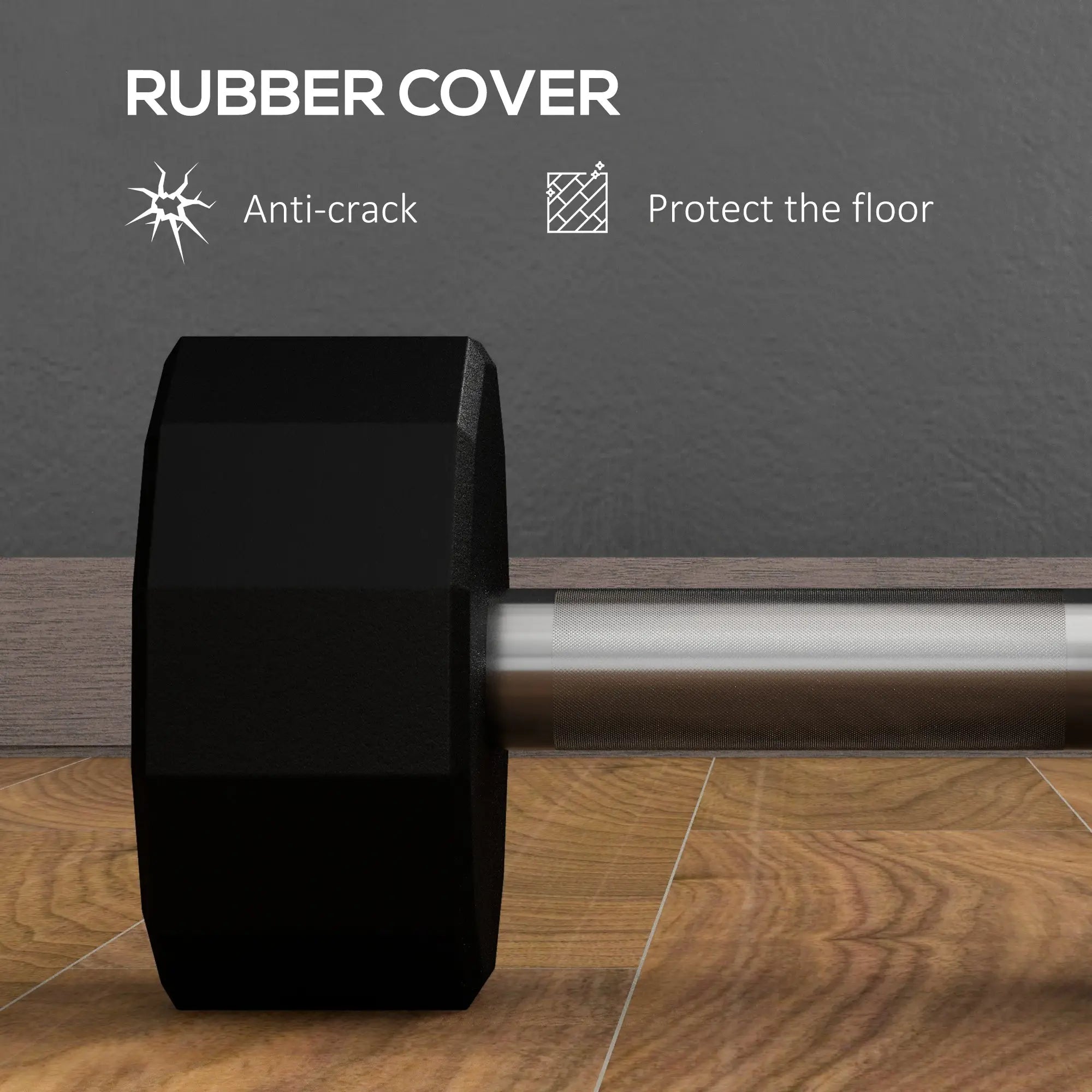 2 x 25lbs Dumbbells Set, Non-Slip Grip, Rubber Covered Weights Dumbbells & Barbells at Gallery Canada