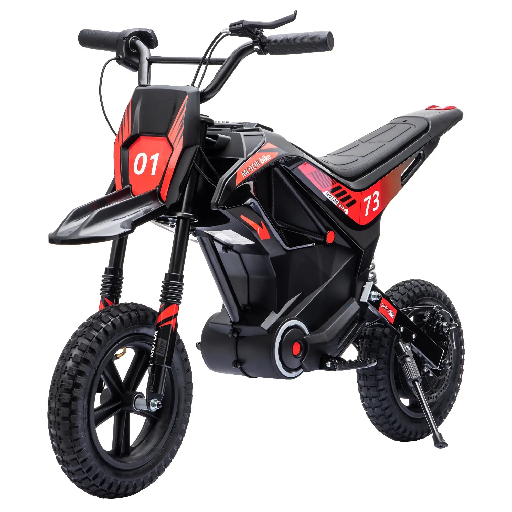 24V Kids Electric Motorcycle, Black, 12