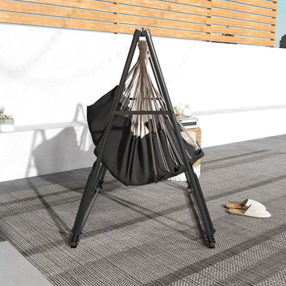 Foldable Hammock Stand, 2 In 1, 120kg Capacity, Black Hammock Stands at Gallery Canada
