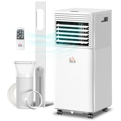 Climatiseur Portable 8000 BTU, Ventilateur, Déshumidificateur, Télécommande, Minuterie 24H, Blanc