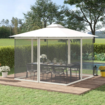 Mosquito Netting For Gazebo, 10' x 13', Black Screen Walls With Zippers, Black Gazebo Sidewalls at Gallery Canada