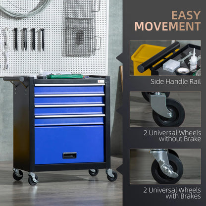 4-Drawer Tool Chest, Rolling Storage Cabinet, Blue Tool Organizers at Gallery Canada