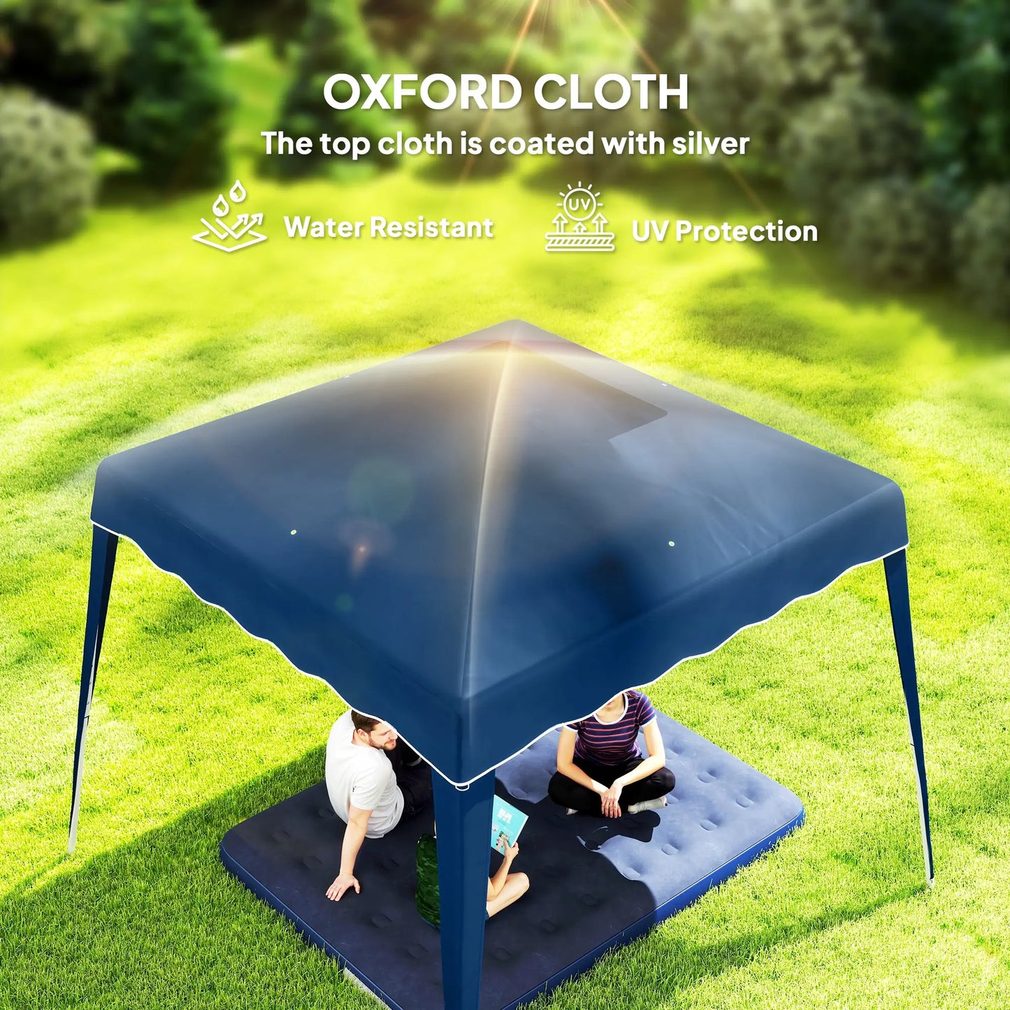 8' x 8' Pop Up Canopy, Outdoor Foldable Tent, Portable With Bag, Blue Pop Up Canopies at Gallery Canada